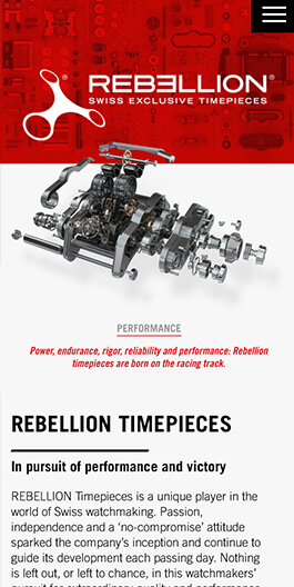 Site horloger Rebellion Timepieces
