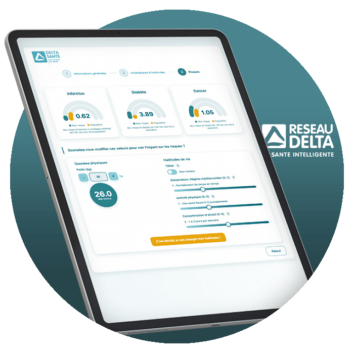 Réseau Delta : conception d'un widget de simulation santé