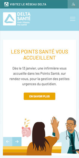 Réseau Delta : conception d'un widget de simulation santé